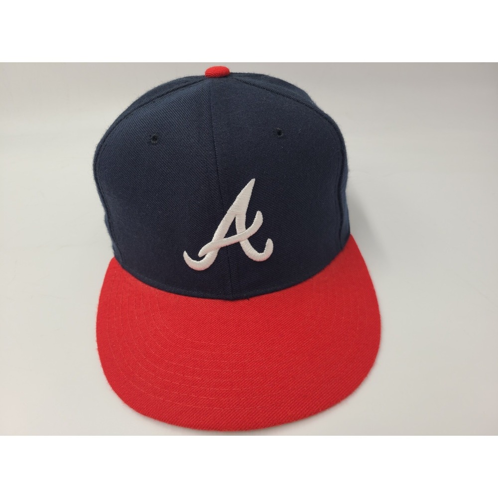 Vintage Atlanta Braves New Era 59Fifty Pro Model Fitted 7 1/8 Hat Cap Wool MLB